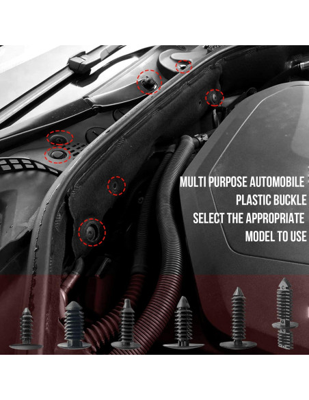 146 Clips de Carrocería Nylon TOPCNOEM para Autos y Camiones