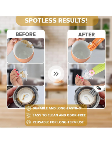 Cepillo de Limpieza 3 en 1 FOLISSE para Tapas y Botellas Azul