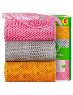 6 Trapos de Lavado de Platos BAIKAFU 100% Poliester No Rayantes