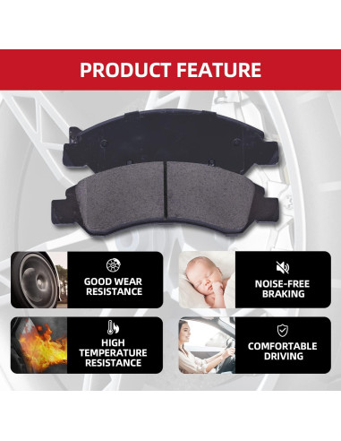 Pastillas de Freno Cerámicas EXPPOWER D1879-D2076 para Toyota