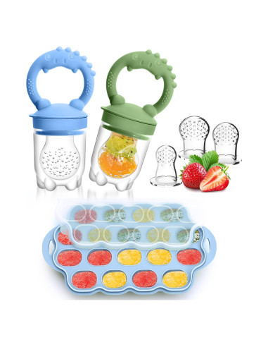 Alimentador de Frutas y Popsicle Silicona Tohecu 2 Pzs