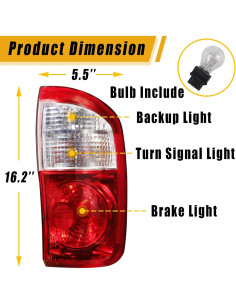 Luz Trasera Lateral Derecha Boine para Toyota Tundra 2004-2006 2
