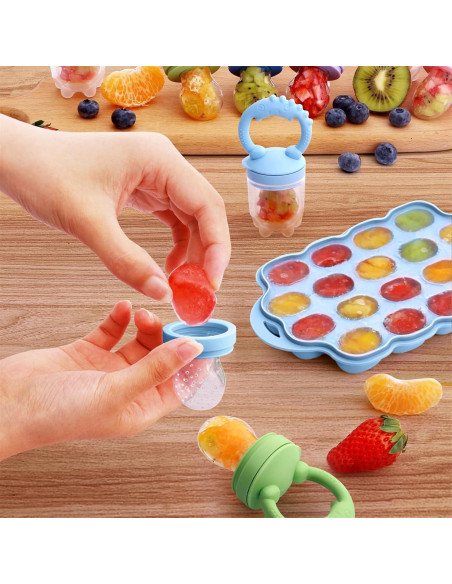 Alimentador de Frutas y Popsicle Silicona Tohecu 2 Pzs