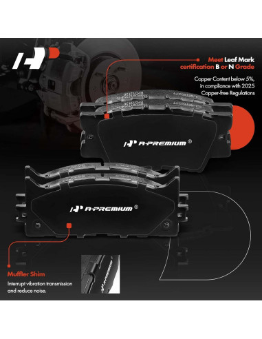 Juego de Pastillas de Freno Cerámicas A-Premium 8 Pcs Lexus Toyota