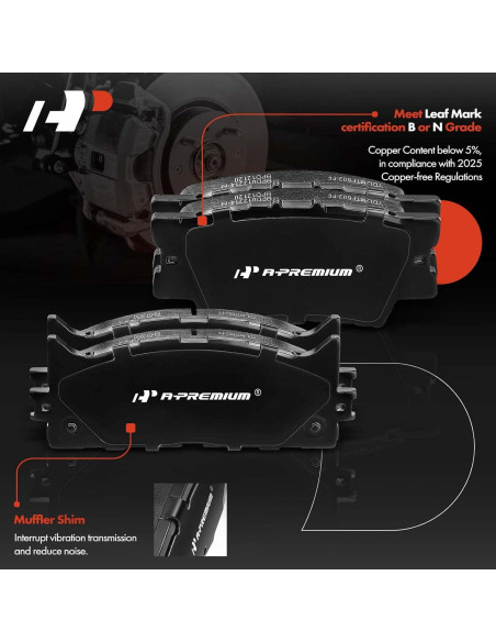 Juego de Pastillas de Freno Cerámicas A-Premium 8 Pcs Lexus Toyota