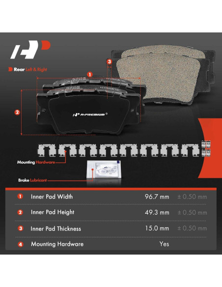 Juego de Pastillas de Freno Cerámicas A-Premium 8 Pcs Lexus Toyota