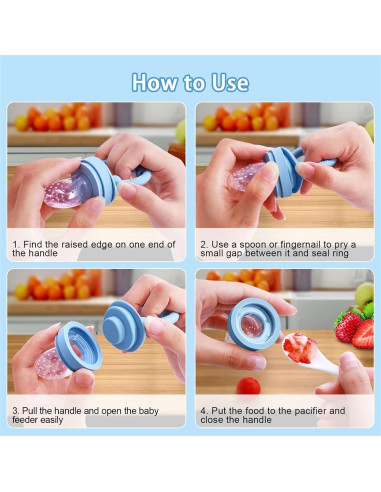 Alimentador de Frutas y Popsicle Silicona Tohecu 2 Pzs