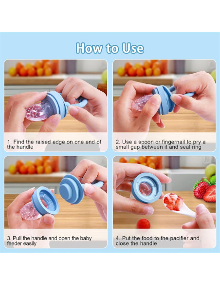 Alimentador de Frutas y Popsicle Silicona Tohecu 2 Pzs