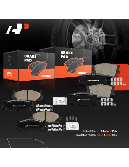 Juego de Pastillas de Freno Cerámicas A-Premium 8 Pcs Lexus Toyota