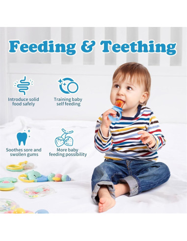 Alimentador de Frutas y Popsicle Silicona Tohecu 2 Pzs