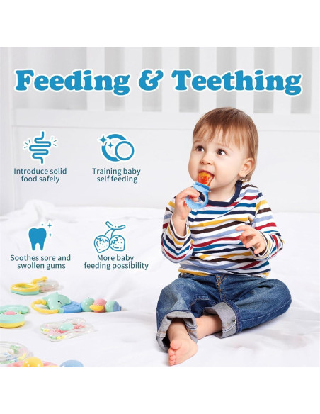 Alimentador de Frutas y Popsicle Silicona Tohecu 2 Pzs