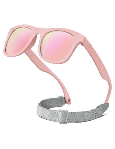 Gafas de sol RIVBOS para bebés UV400 Polarizadas Rosa