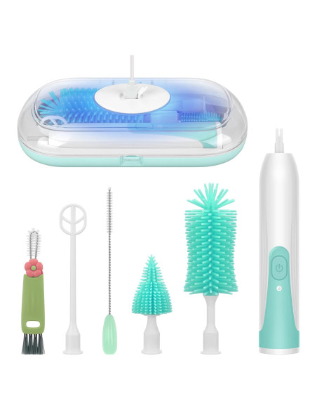 Limpiador Eléctrico de Botellas Maypott Verde con Accesorios