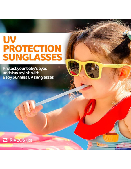Gafas de sol RIVBOS para bebés UV400 Polarizadas Rosa Gafas de sol RIVBOS para bebés UV400 Polarizadas Rosa