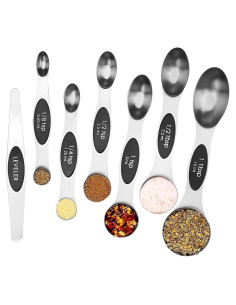 Juego de Cucharas Medidoras Magnéticas SHIKORI Acero Inoxidable