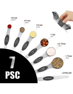 Juego de Cucharas Medidoras Magnéticas SHIKORI Acero Inoxidable 2