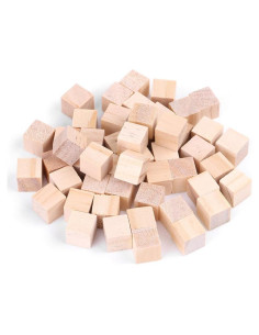 50 Cubos de Madera Hztyyier para Manualidades 10mm
