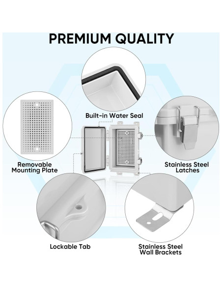 Caja de Conexiones Eléctricas TICONN IP67 15x10x7 cm Blanca