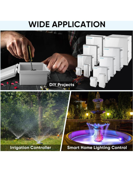 Caja de Conexiones Eléctricas TICONN IP67 15x10x7 cm Blanca