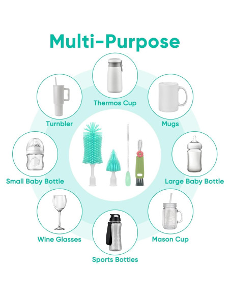 Limpiador Eléctrico de Botellas Maypott Verde con Accesorios