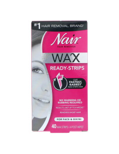 Cera Depilatoria Nair Listones Listos 40 Unidades Cara/Bikini