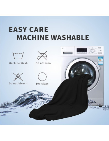 Funda de Sofá Reclinable Easy-Going Negra 4 Piezas Lavable