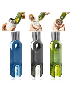 Cepillo Limpiador de Botellas 3 en 1 OMDBAGD - 3 Paquetes