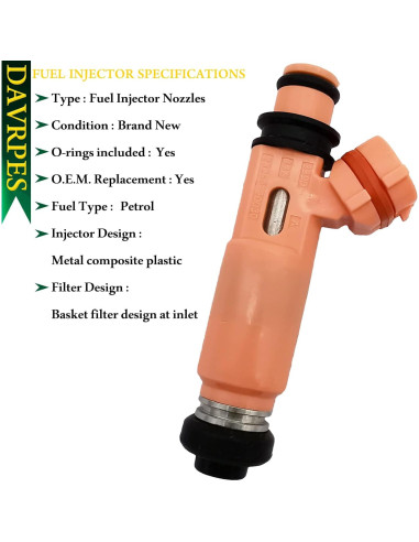 Inyector de Combustible DAVRPES 23250-20030 12 Agujeros