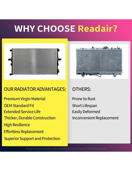 Radiador Readair para Toyota Camry 2002-2006 L4 2.4L