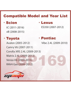 Filtro de Aire EPAuto GP169 para Toyota y Lexus 2005-2016 2