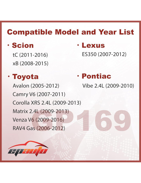 Filtro de Aire EPAuto GP169 para Toyota y Lexus 2005-2016