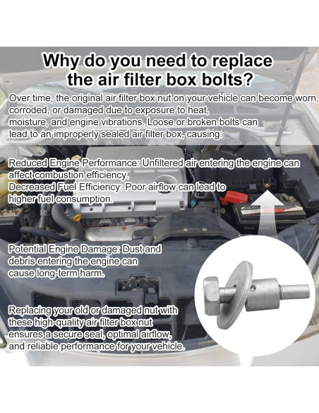 Tornillos de Caja de Filtro de Aire Toyota Aulpq 2 Pcs
