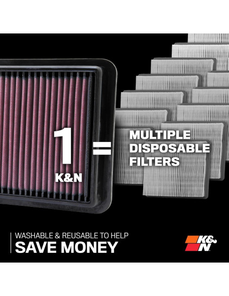 Filtro de aire K&N 33-2300 para Scion/Subaru/Toyota