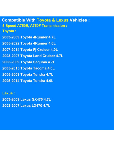 Kit Filtro Transmisión Automática Allmotorparts 4.0L 4.7L