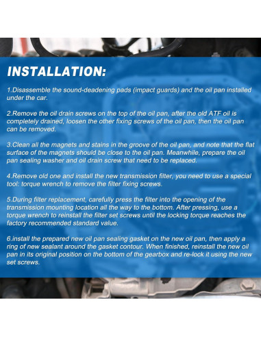 Kit Filtro Transmisión Automática ACROPIX para Toyota Yaris 2005-2013