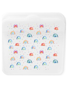 Bolsa de Sándwich Reutilizable Simple Modern 18oz Silicona Arcoíris