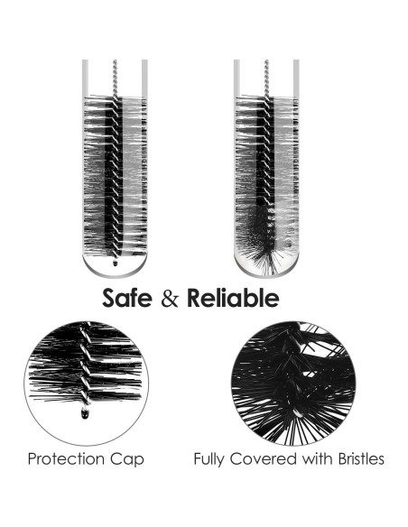 Juego de 10 Cepillos de Tubo de Nylon 21 cm - MOSOLAN