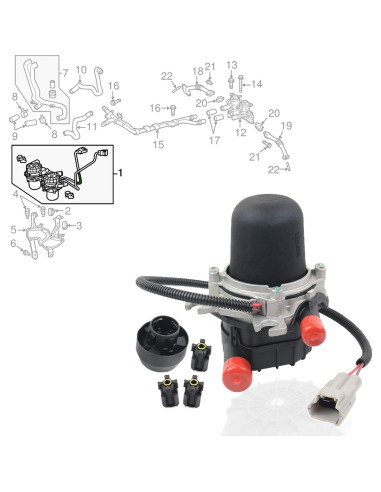 Bomba de Aire Secundaria GELUOXI 2pcs para Toyota 5.7L