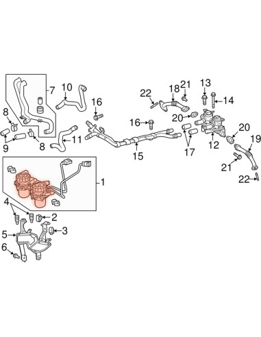 Bomba de Aire Secundaria GELUOXI 2pcs para Toyota 5.7L