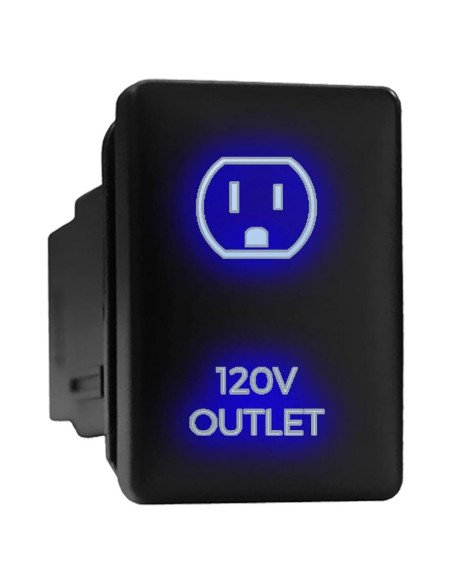 Interruptor de Presión Retroiluminado Toyota Azul 5,08 cm