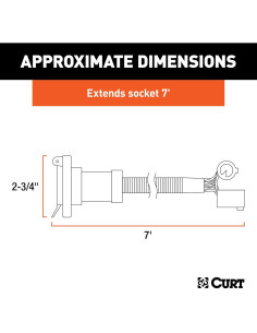 Extensión de Cableado de Remolque CURT 56070 2,13 m 7 Pines 2