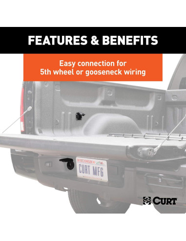 Extensión de Cableado de Remolque CURT 56070 2,13 m 7 Pines