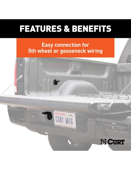 Extensión de Cableado de Remolque CURT 56070 2,13 m 7 Pines