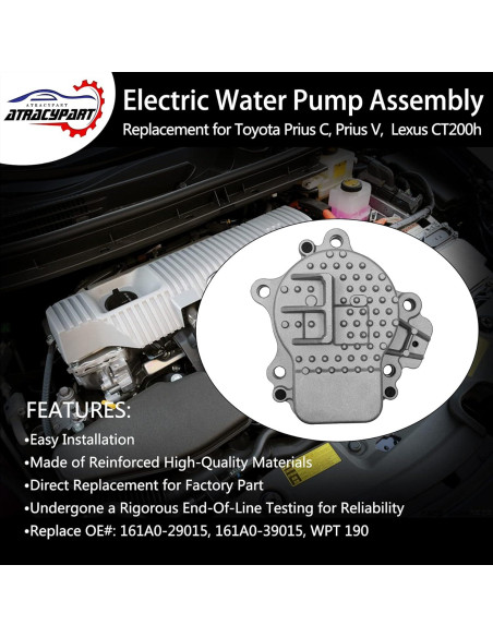 Bomba de Agua Eléctrica ATRACYPART para Toyota Prius C/V