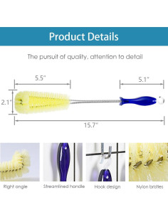 Cepillo Limpiador de Botellas FRMARCH 45 cm Flexible Nylon 2