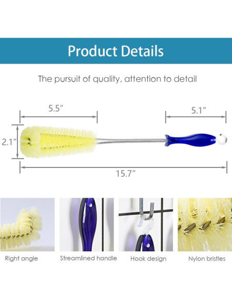 Cepillo Limpiador de Botellas FRMARCH 45 cm Flexible Nylon