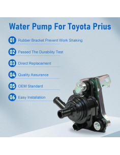 Bomba de Agua Inversor Enfriamiento DICMIC Toyota Prius 2004-2009 2