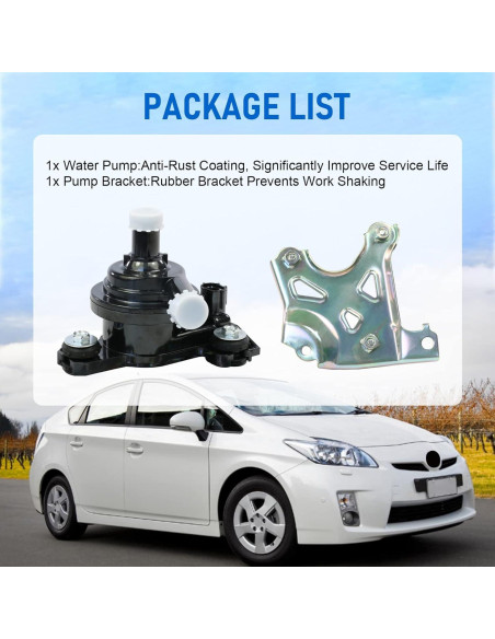 Bomba de Agua Inversor Enfriamiento DICMIC Toyota Prius 2004-2009