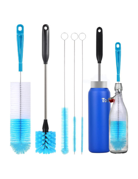 Juego de 5 cepillos limpiadores TooLe para botellas y popotes