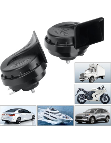 Kit de bocina de caracol eléctrica SEINECA 12V 130dB